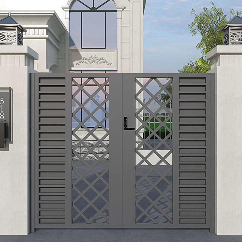 Villa gate Iron Art courtyard door simple entry door garden gate stainless steel to open door door custom