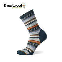 Smartwool Ladies Casual Zero Shock Absorbing Margaret Mid Tube Socks Wool Fashion Striped Socks Wicking 1634