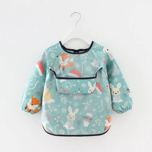 Детский фартук, водонепроницаемый нагрудник для еды подходит для мужчин и женщин для детского сада, с карманом, анти-грязь, сзади на завязках