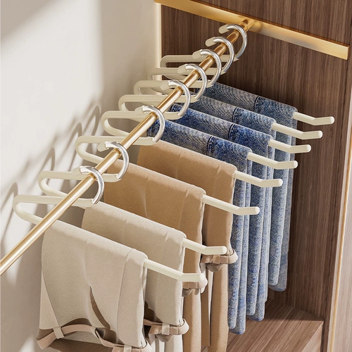 Однослойная вешалка для брюк шириной 35,5 см, противоскользящая пластиковая вешалка ZB