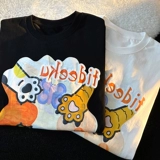 Сексуальная милая весенняя летняя трендовая футболка, свободный крой, короткий рукав