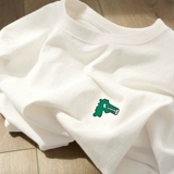 Белая летняя хлопковая длинная футболка, круглый воротник, средней длины, большой размер