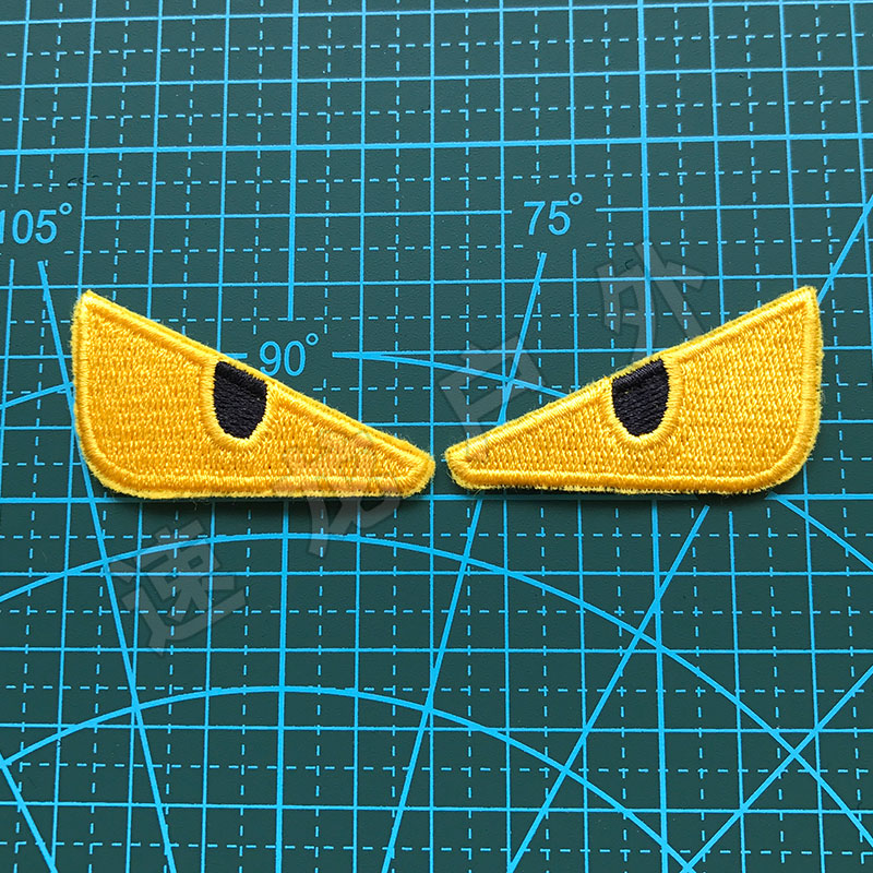 Personality badge little devil eye gold eye embroidery you are stared at velcro armband stickers custom-made