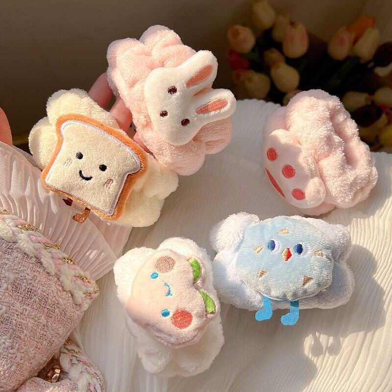 Cute Cartoon Toast Face Washing Wristband, Anti-Wet Sleeves for Washing Hands, Wrist Protector, Absorbent Tool for Washing and Applying Face Masks, Waterproof