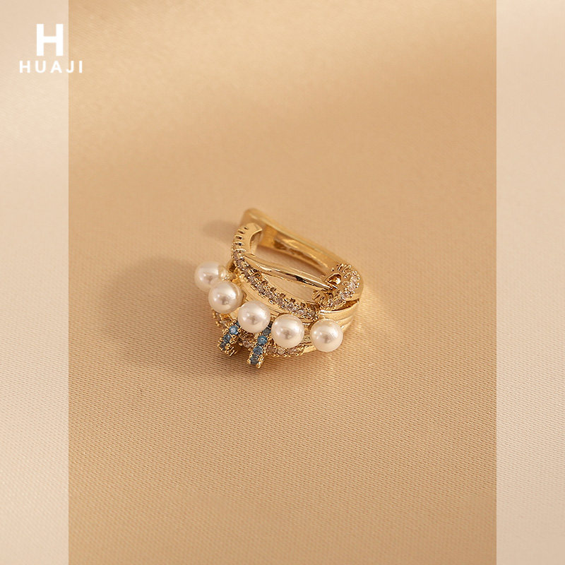 Floral Pearl Earbone Clip Female Superior Temperament Aural Ear Clip 2022 New Tide Niche Design Earmark