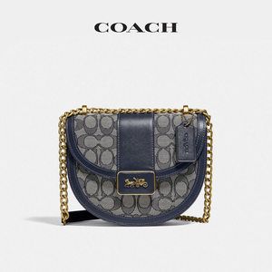 COACH/蔻驰提花织物经典款Alie马鞍包斜挎包女士包袋