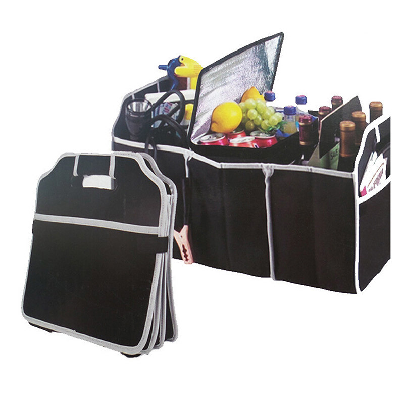 Collapsible Black Car Trunk Organizer Toys Food Storage Bag