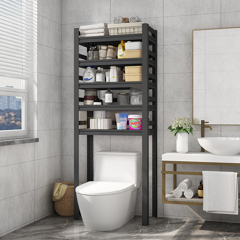 Bathroom Storage Rack, Floor-Standing or Wall-Mounted, Above the Toilet, Washing Machine Storage Organizer Bathroom Storage Rack, Floor-Standing or Wall-Mounted, Above the Toilet, Washing Machine Storage Organizer