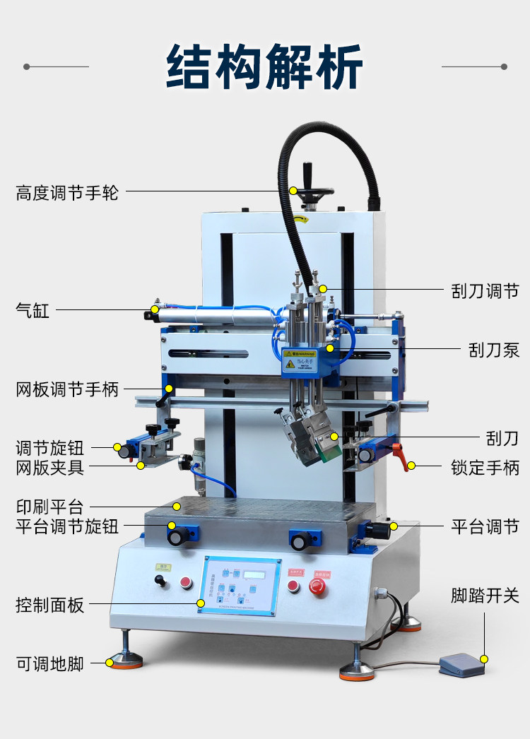 Экран печатная машина 小型平面丝网印刷机电脑版斜臂式半自动桌面台式高精密迷你网版印刷机