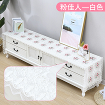 TV cabinet cover cloth towel Pastoral lace tablecloth Cloth dresser Shoe cabinet Long tablecloth dust cover cloth towel cover