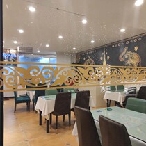 Waist Line Pushing Ramen Collision Avoidance Stickler Painting Embellished Glass China Wind Stickers Minima Lace Wall Stickup Shop Window Door