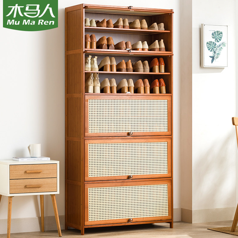 Shoe Cabinet Domestic Doorway Shoe Rack Sub simple containing Divine Instrumental Province Space Dormitory Dust Resistant Multilayer Rental House With Nets Red-Taobao