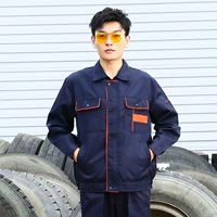 Костюм с длинными рукавами темно-синего оранжевого блока