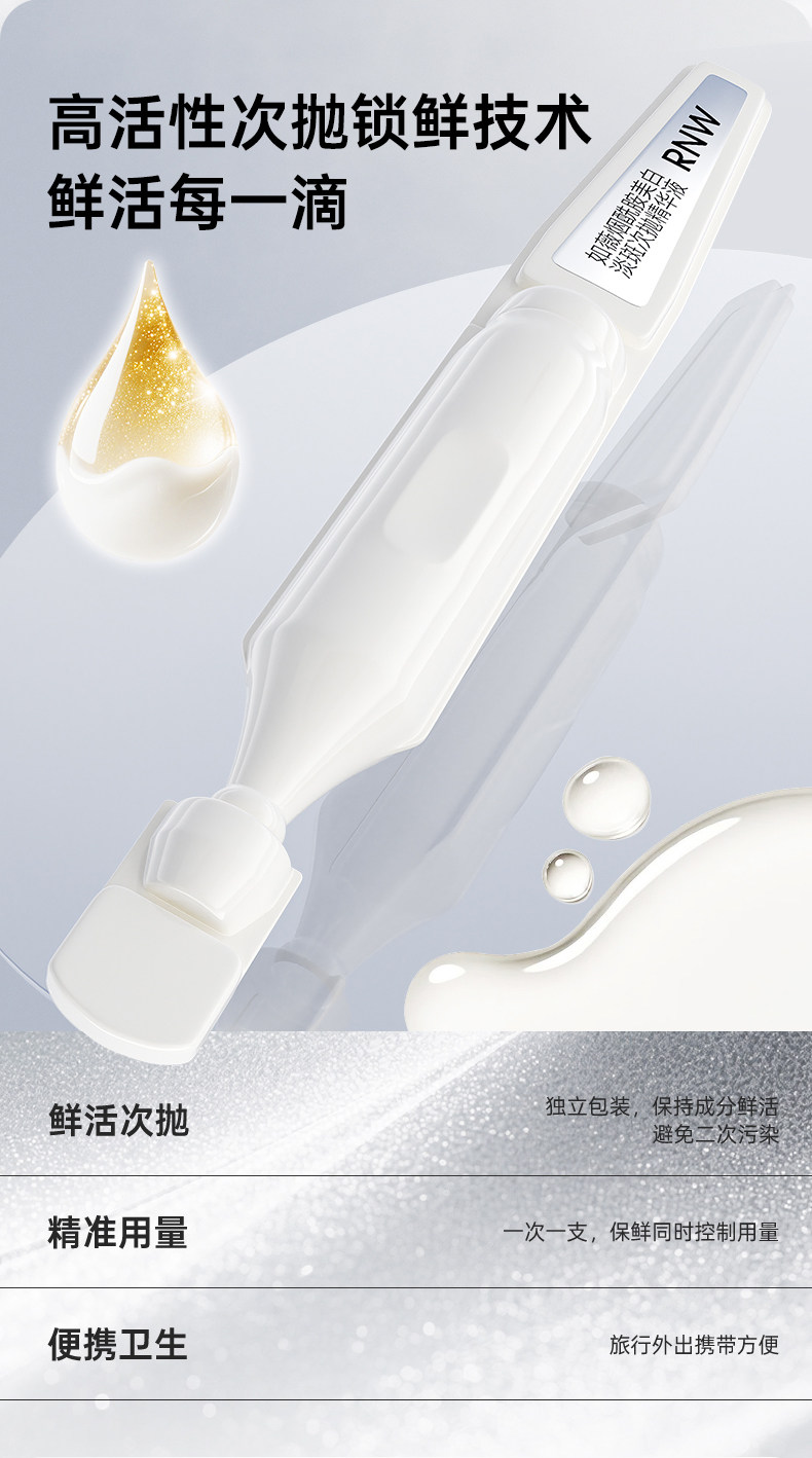 【中国直邮】 韩国 RNW 烟酰胺美白淡斑次抛精华液 抗氧提亮抗皱紧致温和舒缓敏肌可用 30支/盒