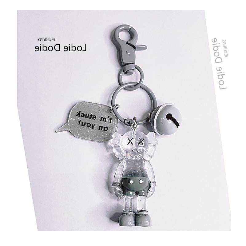 LVGEDETE personality cute and violent bear paparazzi car key buckle pendant male and female key necklace bag hanging decoration