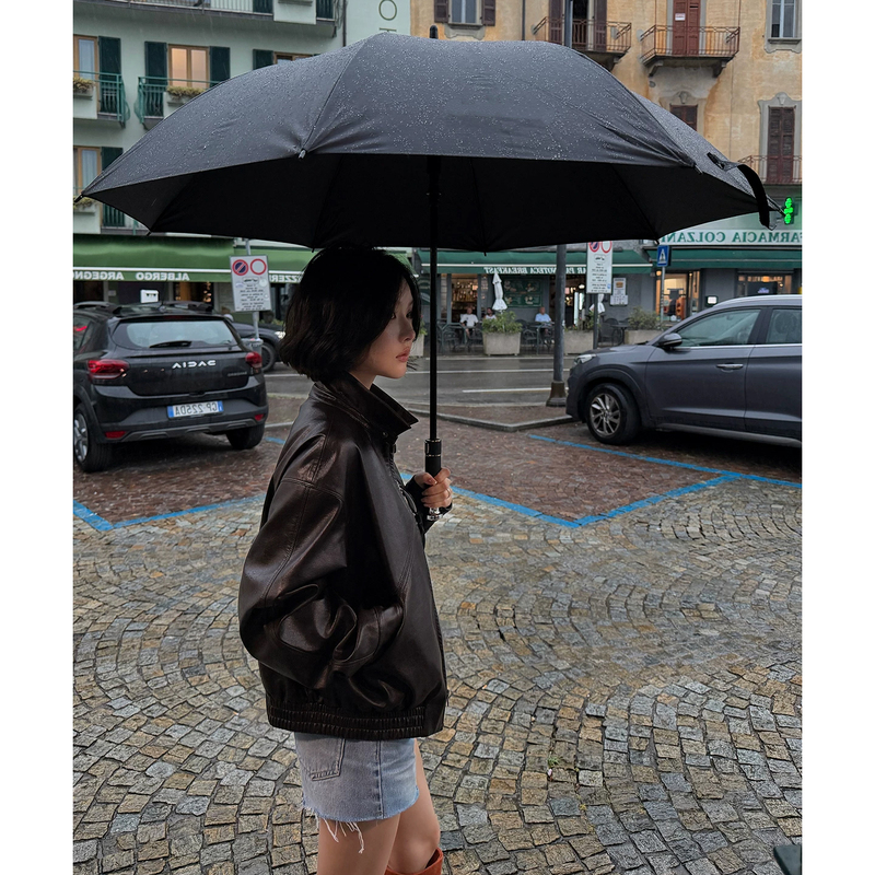 Light Luxury Leather Jacket for Women, Short, Loose, Cool and Stylish, Retro Trendy Milan Fashion Versatile Silhouette Pu Leather Jacket