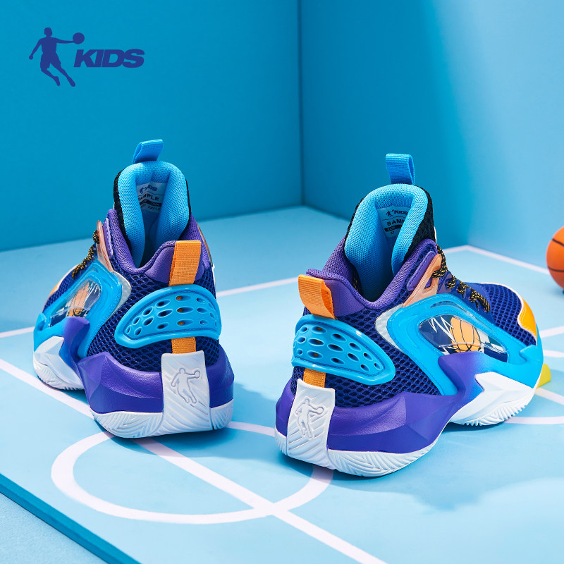 Jordan children's 2022 autumn new boys wear-resistant basketball shoes in the big children's sports shoes boys high-top children's shoes
