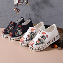 Old Beijing childrens cloth shoes national style boy thousand-layer bottom Hanfu shoes ethnic style baby performance daily wear cloth shoes