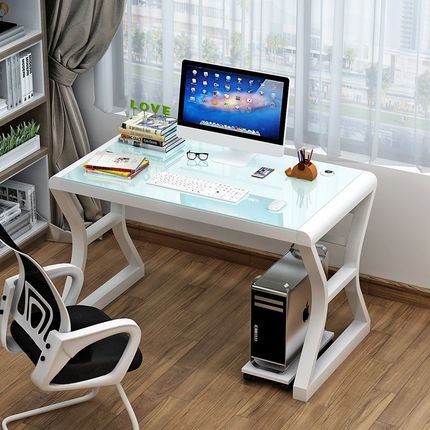 [Full White] Length 100*Width 60*Height 75 Without Keyboard Tray