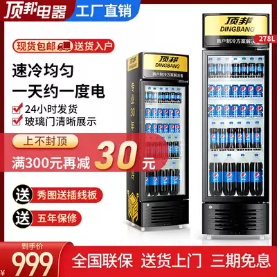 Dingbang beverage refrigerated display cabinet single double four-door fruit preservation cabinet supermarket commercial freezer cold drink freezer refrigerator