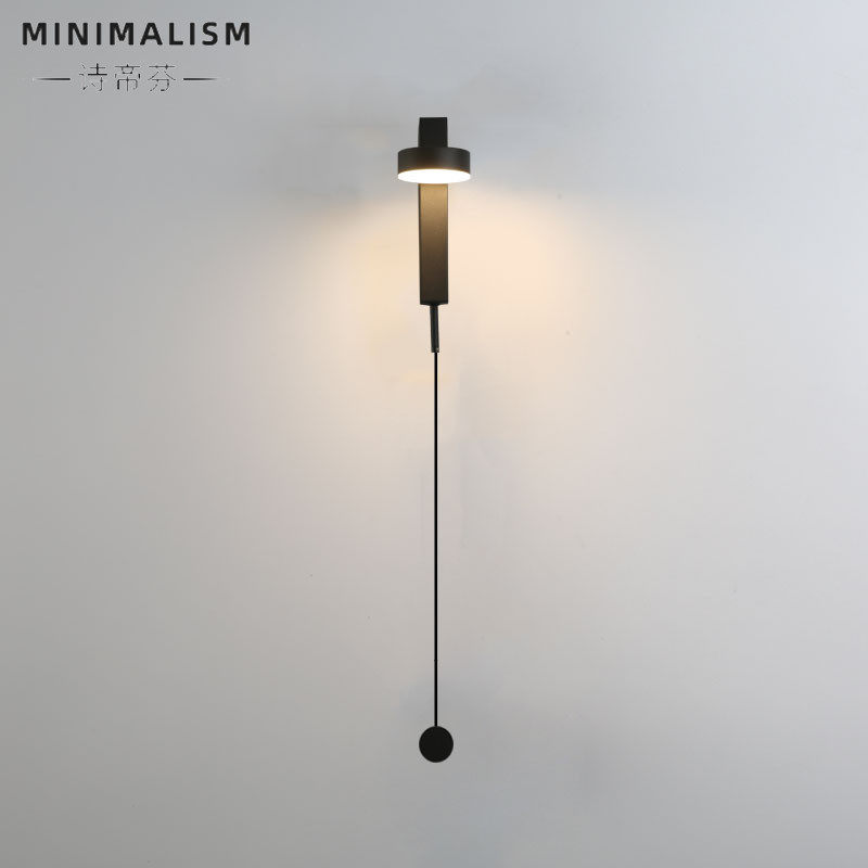 Nordic modern simple rotating dimmable bed head wall lamp Living room Aisle Corridor Bedroom Minimalist LED decorative light