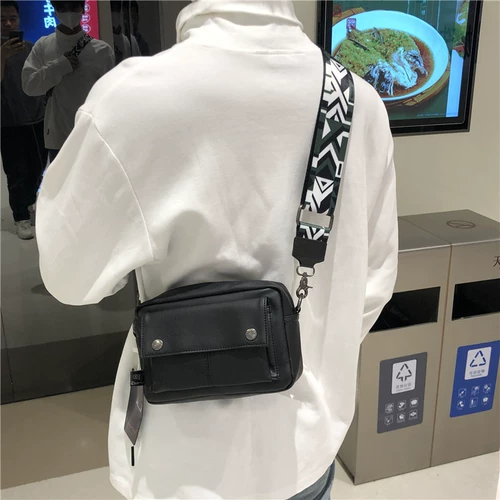 Модная кожаная сумка на одно плечо, универсальная сумка для телефона в стиле хип-хоп, Гонконг, из натуральной кожи, японские и корейские