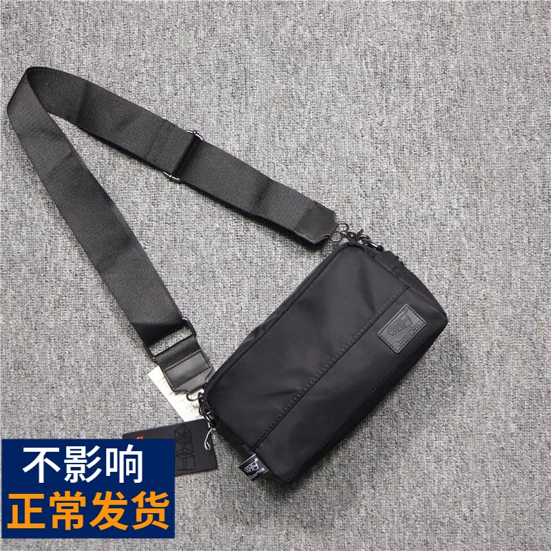 Hong Kong canvas men's single shoulder small square bag casual waterproof male and female slanted satchel bag lovers color with nylon cross-pack