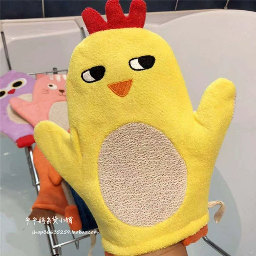 Детские перчатки, мультяшная детская губка для ванны для купания для взрослых