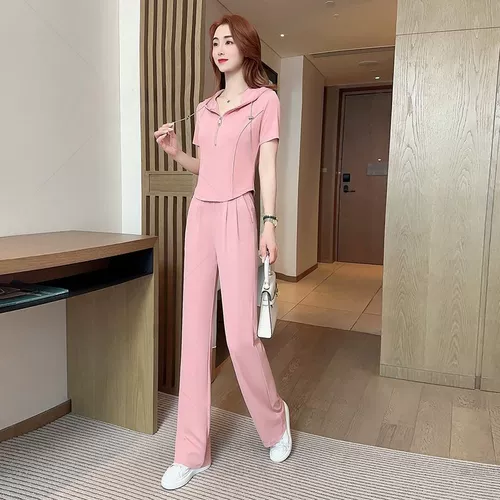 Летние модные штаны с капюшоном с молнией, комплект, на молнии, облегающий крой, короткий рукав, большой размер