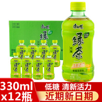 Master Kong low sugar Green Tea 330ml*12 bottles Mini bottle Net red fruity tea drink a whole box fruity
