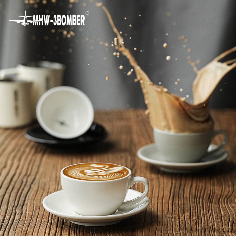 MHW-3BOMBER bomber iron cup coffee cup household Italian flower cup simple ceramic cup 280ml