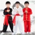 Quần áo võ thuật thực hành quần áo bé trai và bé gái biểu diễn võ thuật quần áo đào tạo quần áo dài tay trẻ em Tai Chi quần áo bom bốn mặt - Quần áo ngoài trời