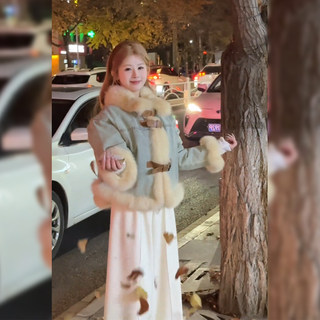 Petite and Stylish Warm Padded Short Jacket for Women, 2025 Autumn and Winter New Trendy Plush Denim Parka