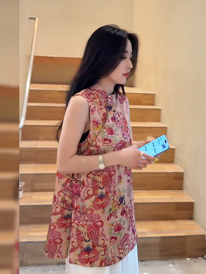 Chaleco bordado de estilo nacional para mujer, chaqueta bordada de industria pesada de estilo chino, novedad de verano 2025, chaleco informal suelto para mujer