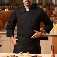 Черный лонгслив, фартук