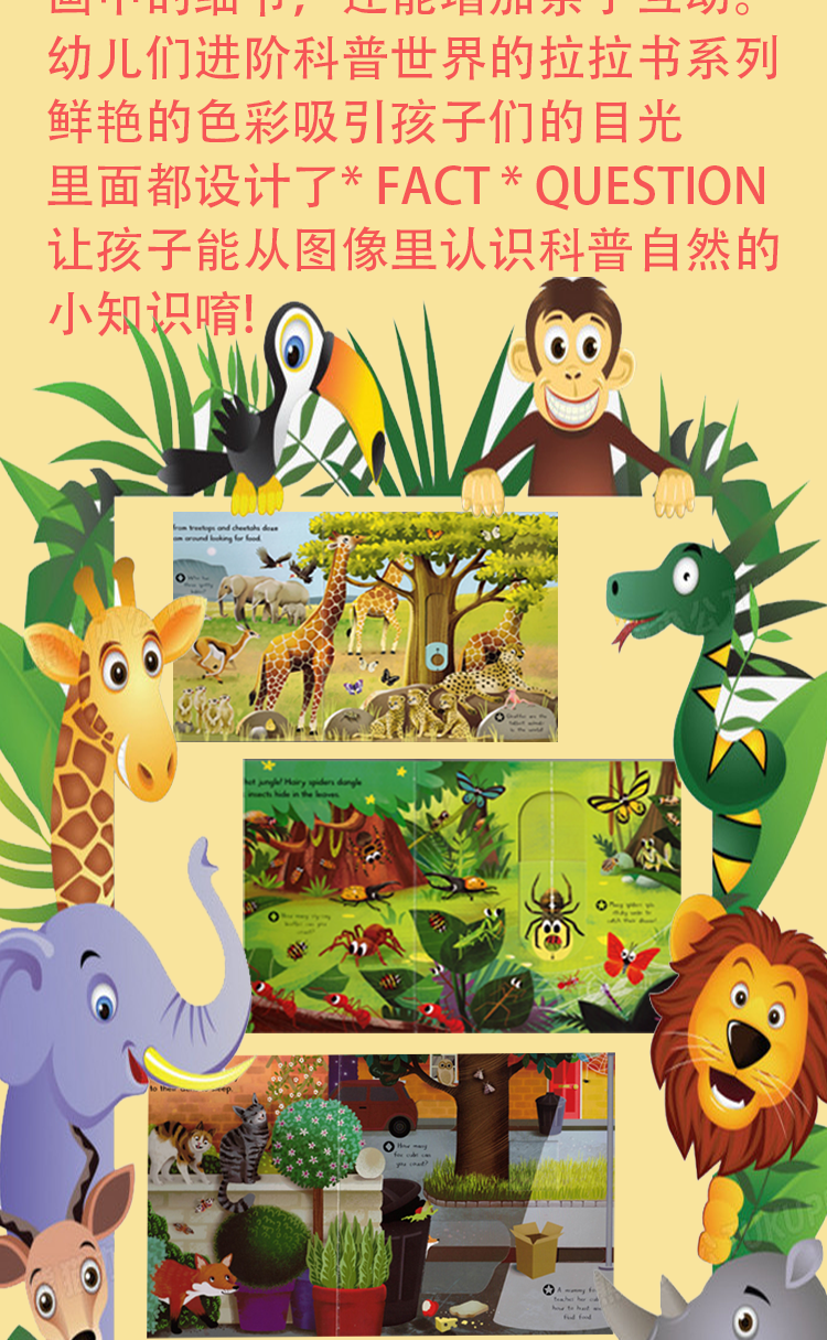 【中国直邮】原版绘本动物王国First Explorers Animal Kingdom全5册套装正版图书Macmillan出版英文启蒙绘本幼儿机关翻翻书培养观察性 中国图书 限时抢购 