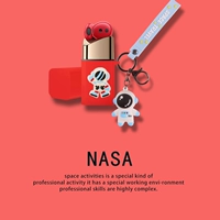 Huawei, помада, красные космические наушники, мультяшный космонавт