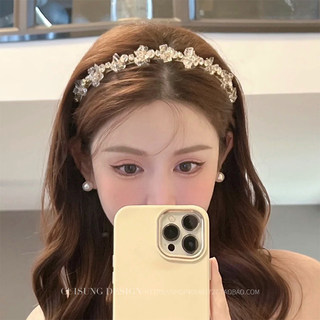 Rhinestone Headband, Fairy-Like Style, 2025 New Model, High Cranial Top Hairpin, Headband, Internet Celebrity, High-End Feel, Summer Headwear