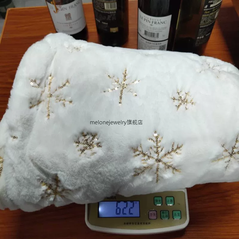 M 90/122CM White Flannel Christmas Tree Ski