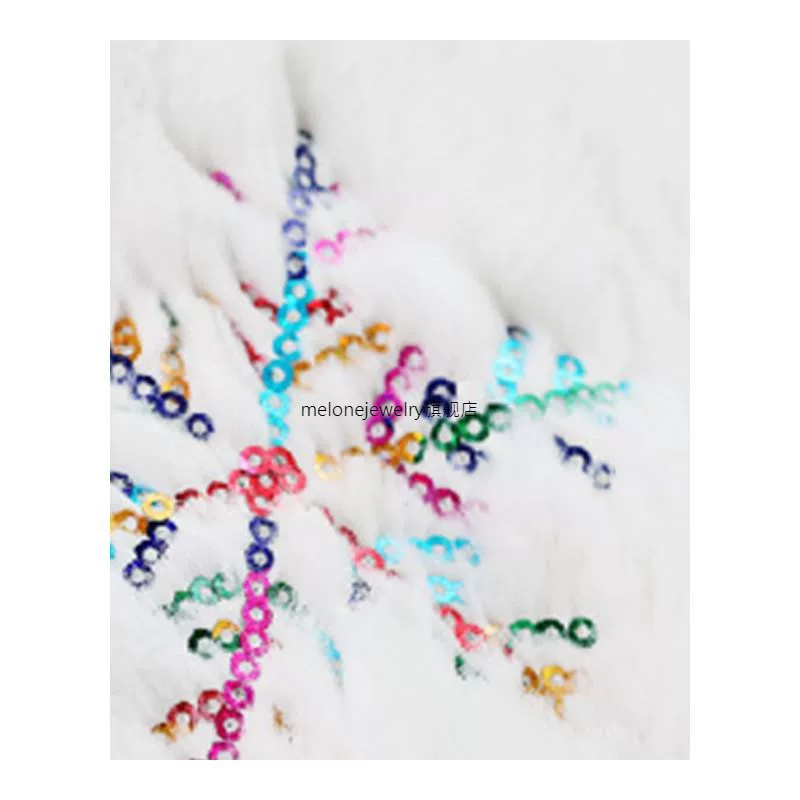 M 90/122CM White Flannel Christmas Tree Ski