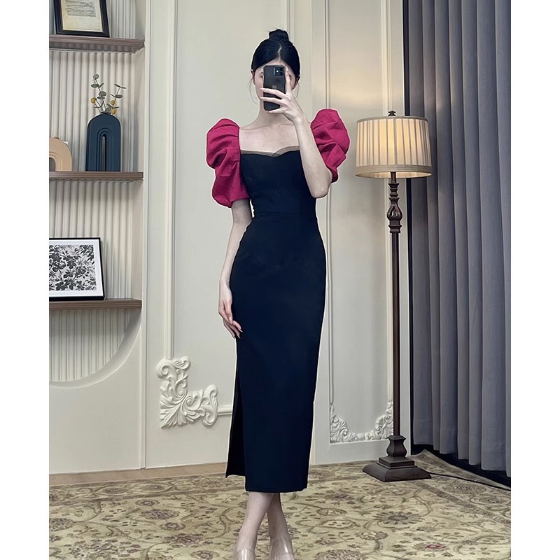 C3552 2150K VÁY ĐẦM LIỀN THÂN NỮ RUUREAG DÁNG ÔM BODY GỢI CẢM SEXY TAY PHỒNG MÙA HÈ THỜI TRANG NỮ G05 SẢN PHẨM MỚI