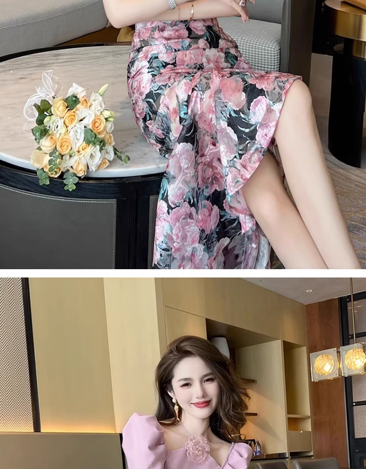 C3722 1580K CHÂN VÁY ĐẦM NỮ RUUREAG MÙA HÈ HỌA TIẾT HOA THỜI TRANG NỮ G04 SẢN PHẨM MỚI