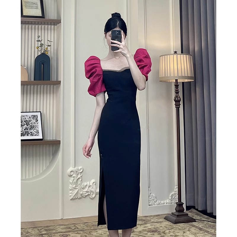 C3552 2150K VÁY ĐẦM LIỀN THÂN NỮ RUUREAG DÁNG ÔM BODY GỢI CẢM SEXY TAY PHỒNG MÙA HÈ THỜI TRANG NỮ G05 SẢN PHẨM MỚI