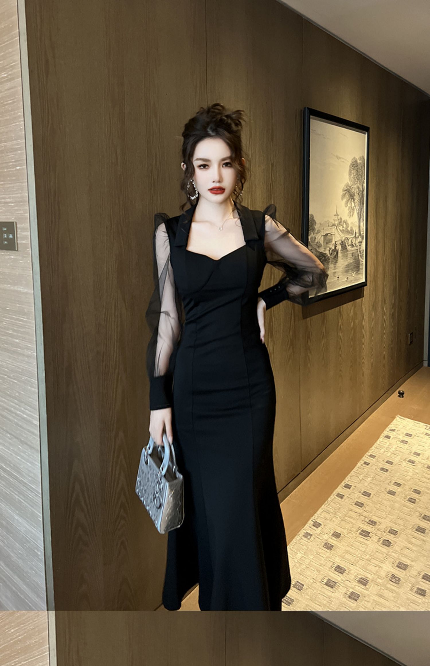 C3679 1880K VÁY ĐẦM LIỀN THÂN NỮ RUUREAG DÁNG ÔM BODY GỢI CẢM SEXY MÙA XUÂN THU ĐÔNG KIỂU ĐUÔI CÁ THỜI TRANG NỮ G05 SẢN PHẨM MỚI