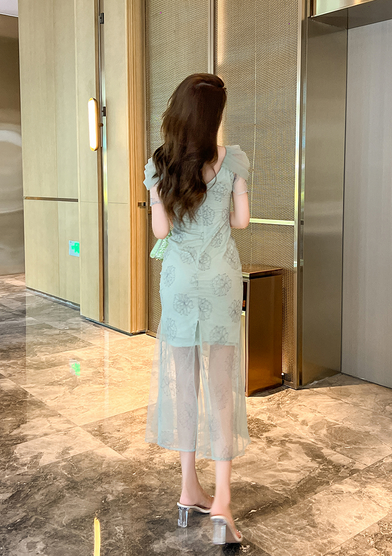 C3284 2440K VÁY ĐẦM LIỀN THÂN NỮ RUUREAG LƯỚI MỎNG MÙA HÈ KIỂU ĐUÔI CÁ THỜI TRANG NỮ ĐỒ ĐI BIỂN VÁY MAXI G05 SẢN PHẨM MỚI
