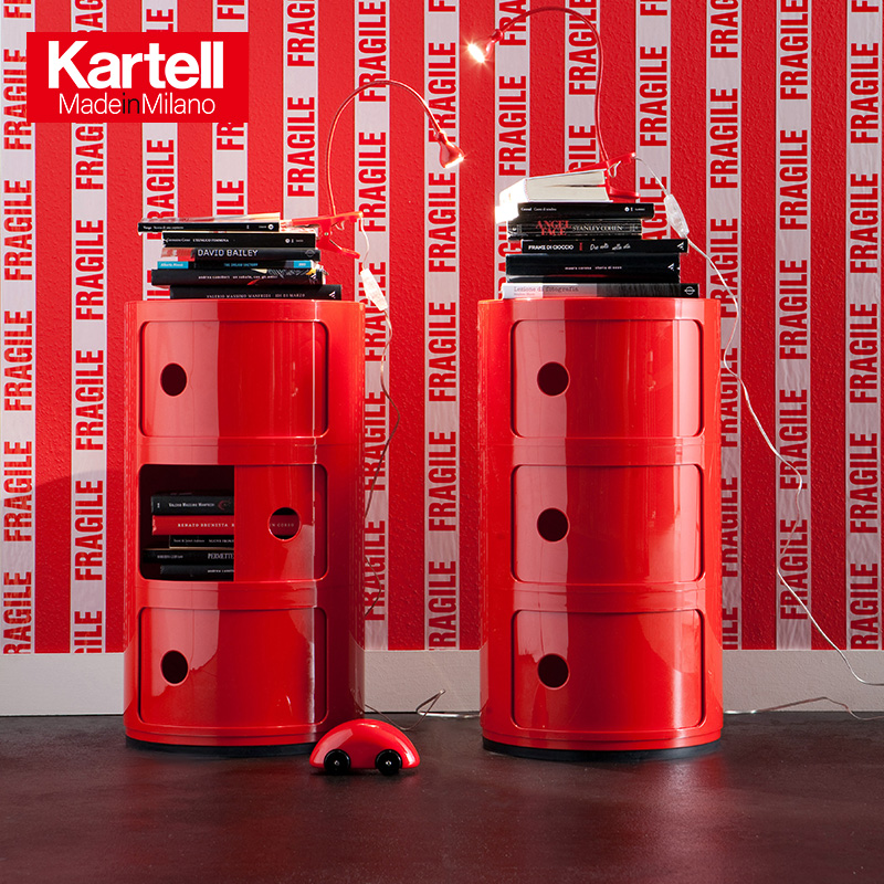 Kartell Italian modern minimalist multi-coloured finishes store the bedroom bedside table locker COMBONIBILI