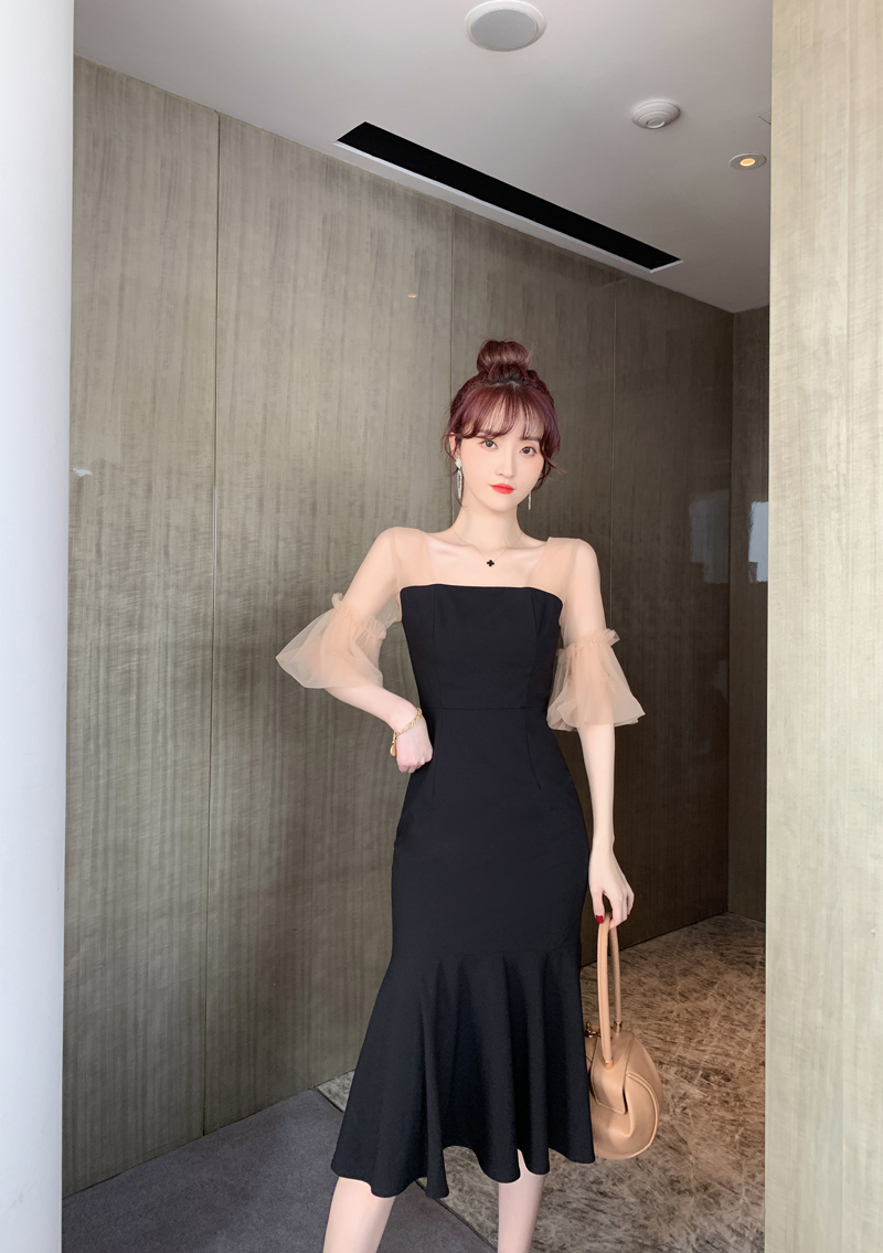 C7952 1570K VÁY ĐẦM LIỀN THÂN NỮ ELOREGS LƯỚI MỎNG MÙA HÈ KIỂU ĐUÔI CÁ THỜI TRANG NỮ G04 SẢN PHẨM MỚI