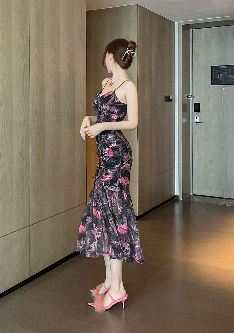C8138 1510K ÁO HAI DÂY NỮ ELOREGS SEXY GỢI CẢM SEXY HỌA TIẾT HOA HAI DÂY HỞ VAI THỜI TRANG NỮ G04 SẢN PHẨM MỚI