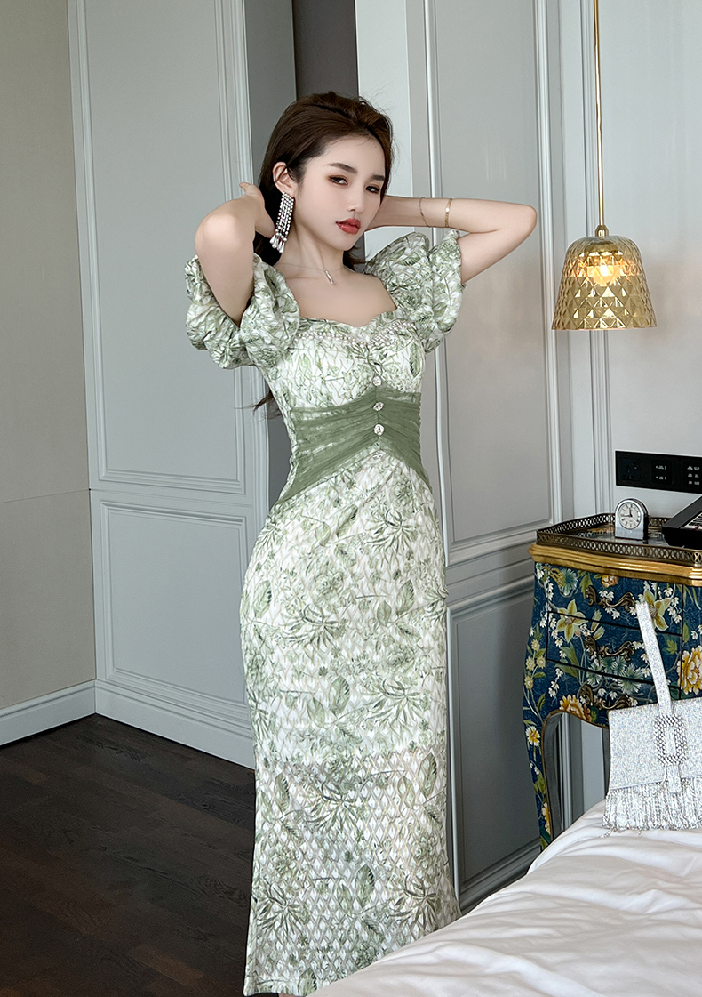 C8149 2150K VÁY ĐẦM LIỀN THÂN NỮ ELOREGS LƯỚI MỎNG PHỤC CỔ CỔ ĐIỂN THỜI TRANG NỮ G05 SẢN PHẨM MỚI