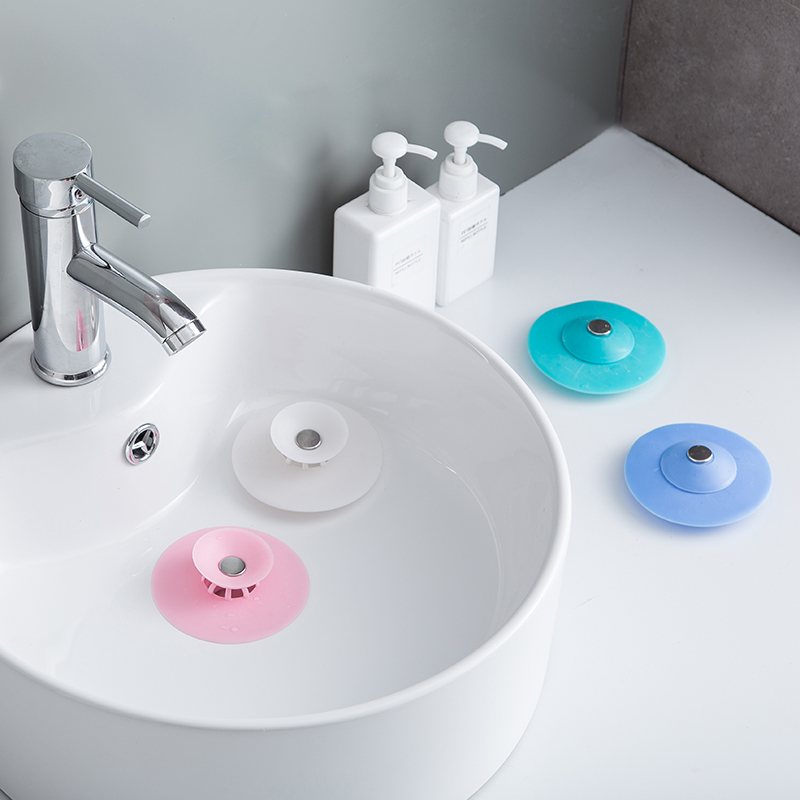 Kitchen Sink Stopper Makeup Room Sewer Deodorizer Press Pressure Floor Drain Lid Washbasin Plug Leak Water Filtration